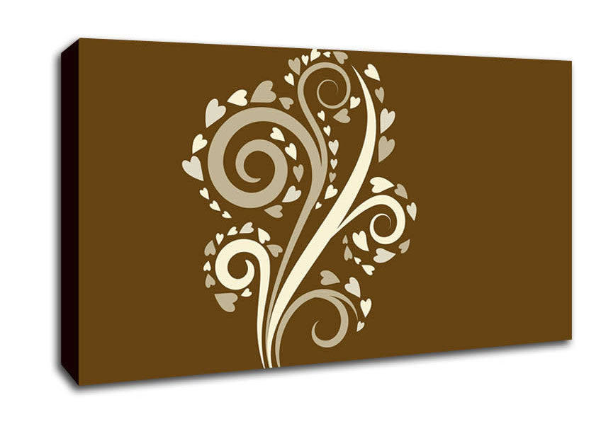 Love Heart Branch Canvas Wall Art