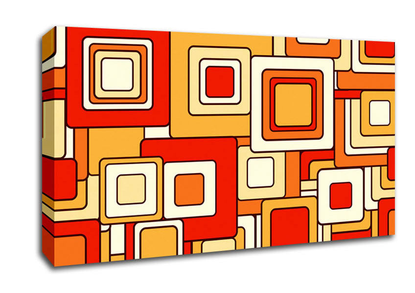 Psychedelic Orange Canvas Wall Art