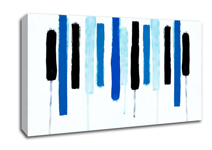 Piano Key Blues Canvas Wall Art