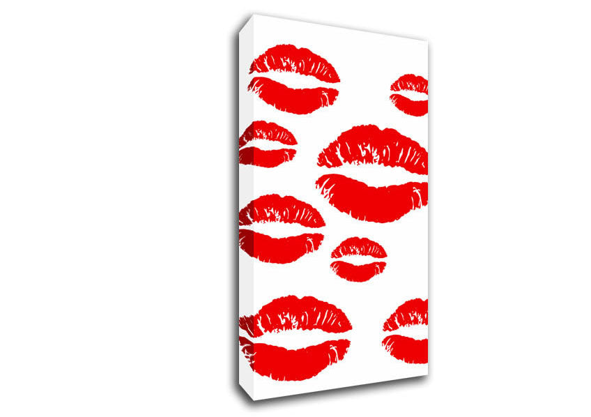 Red Lips Galore Canvas Wall Art