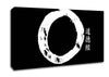 Never Ending Circle White On Black Canvas Wall Art