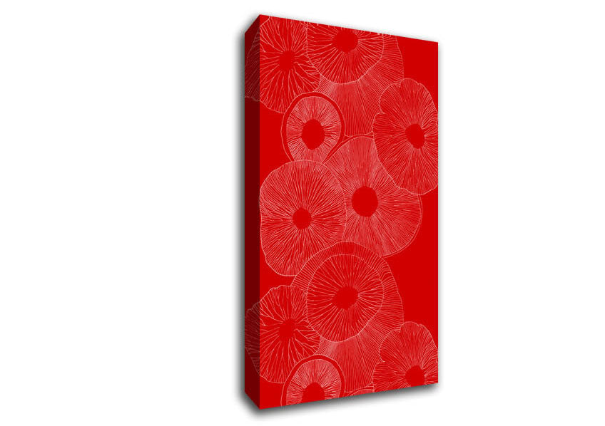 Intertwine Red Canvas Wall Art