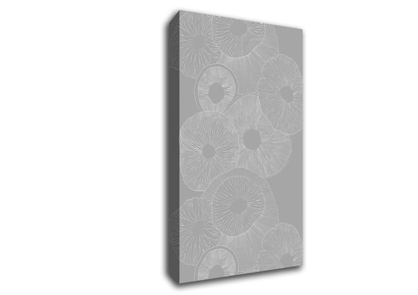 Intertwine (Portrait) Grey Canvas Wall Art