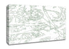 Interception Grey On White Canvas Wall Art