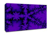 Internal Snow Flake Black On Purple Canvas Wall Art