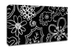 Bloom White On Black Canvas Wall Art