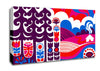 Psychedelic Multi-Coloured Hills Canvas Wall Art