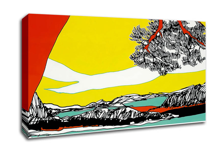 Multi-Coloured Waves Canvas Wall Art