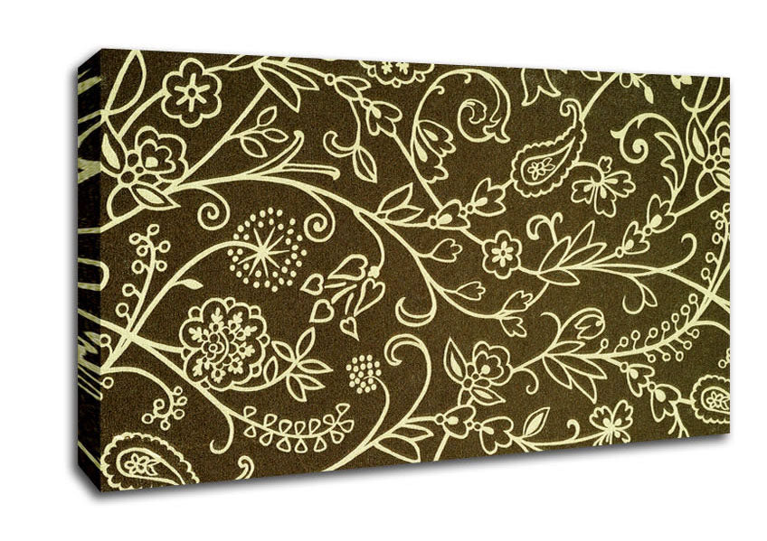 Paisley Greens Canvas Wall Art