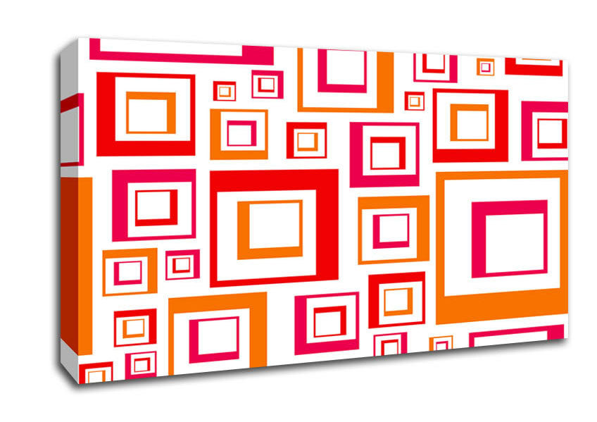 Maze Of Squares Canvas Wall Art