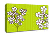Poppies On Lime Green Canvas Wall Art