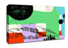 Mountain Range Sun Multi-Coloured Canvas Wall Art