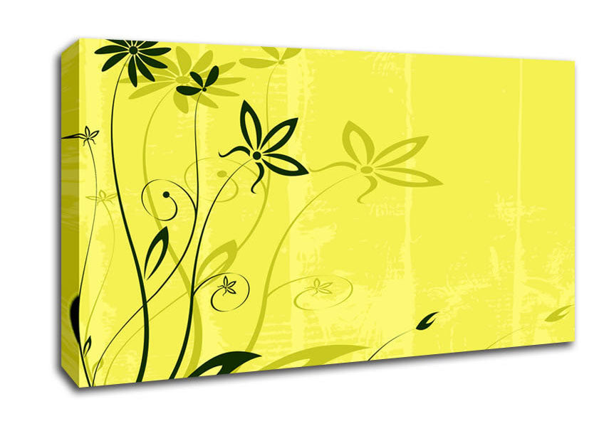 Olive Flower Whisper Canvas Wall Art