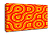 In Between The Lines Orange Canvas Wall Art