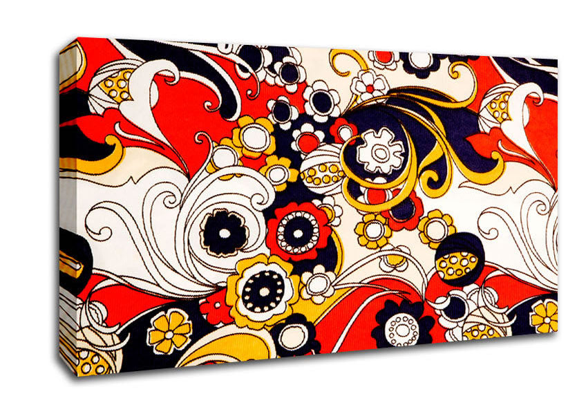 Erratic Flower Waves Canvas Wall Art