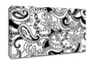 Pasley Garden Black On White Canvas Wall Art