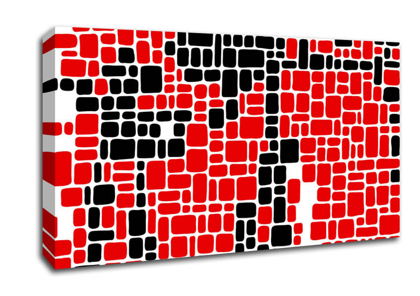 Mosaic Reds Canvas Wall Art