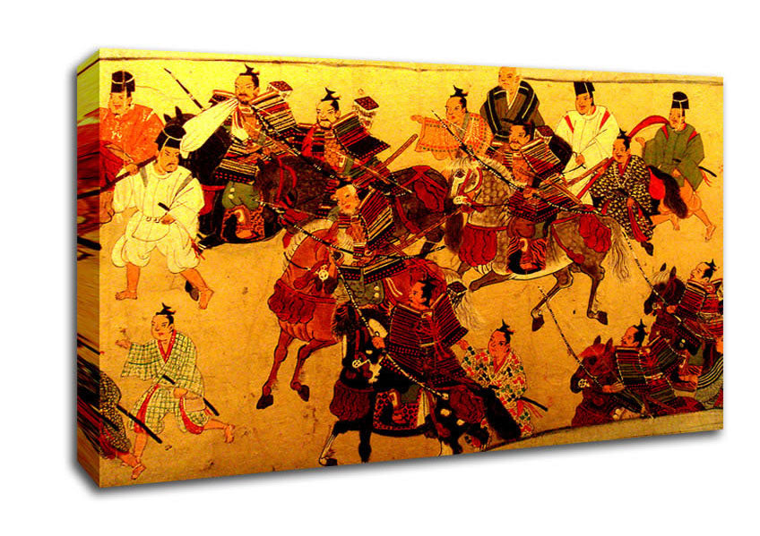 Muromachi Samurai Battle Canvas Wall Art