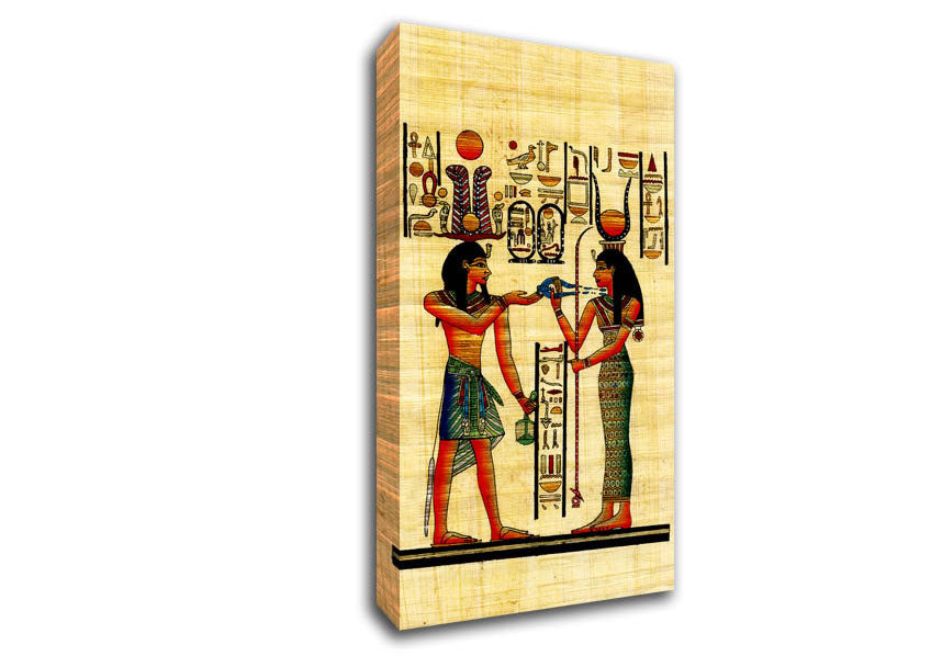 Offerings To The Egyptian Sun God Canvas Wall Art