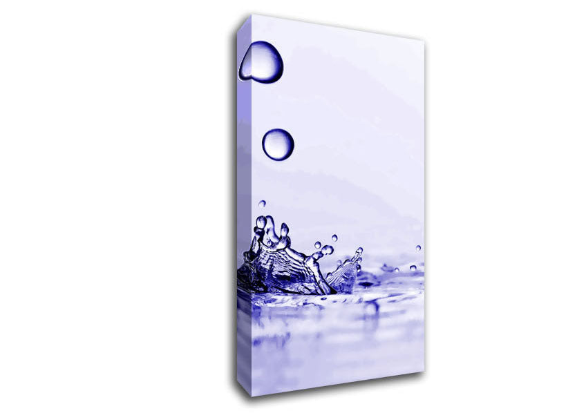 Purple Water Droplet Splash Canvas Wall Art