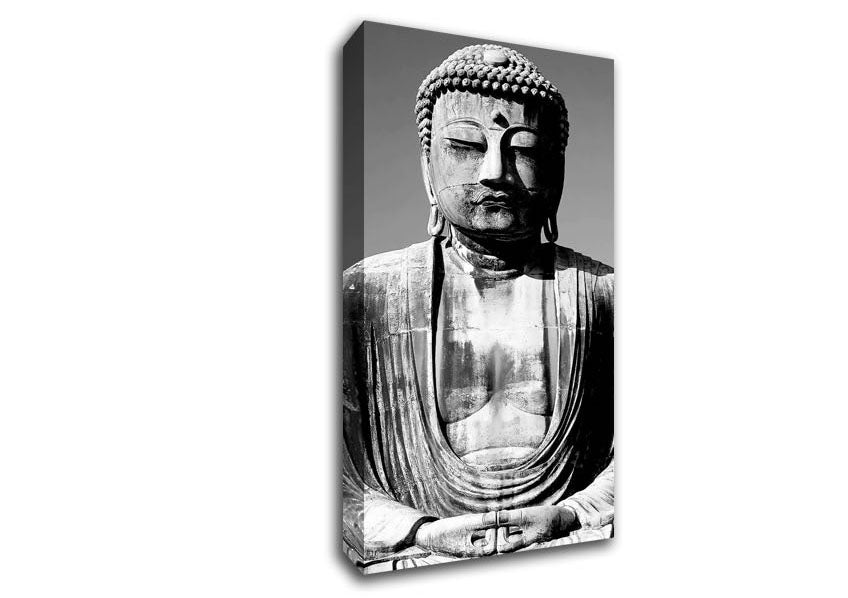 Peaceful Buddha Black n White Canvas Wall Art