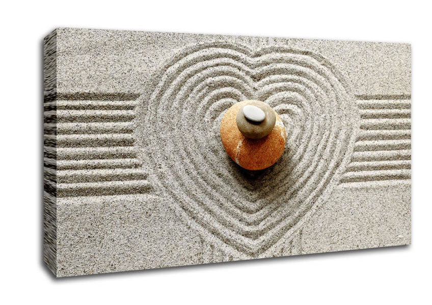 Love Heart Stones Canvas Wall Art