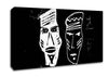 Mask Of Two Sides Canvas Wall Art