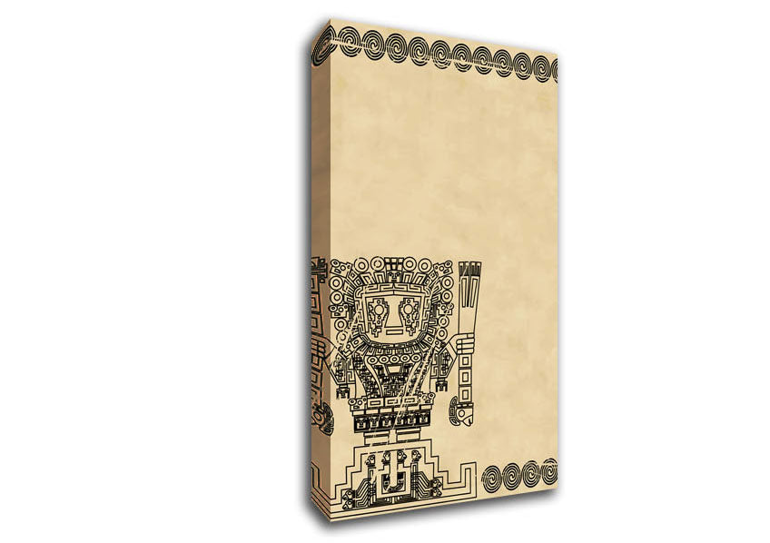 Mayan Tribal Art Canvas Wall Art