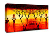 African Women Working In The Blazing Red Fields Canvas Wall Art