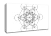 Metatrons Cube Drawing Canvas Wall Art