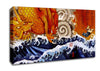 Japanese Samurai Monk Dragon Canvas Wall Art