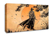 Japanese Samurai Sunset Canvas Wall Art