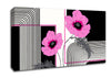 Pink Poppy Stripes Canvas Wall Art