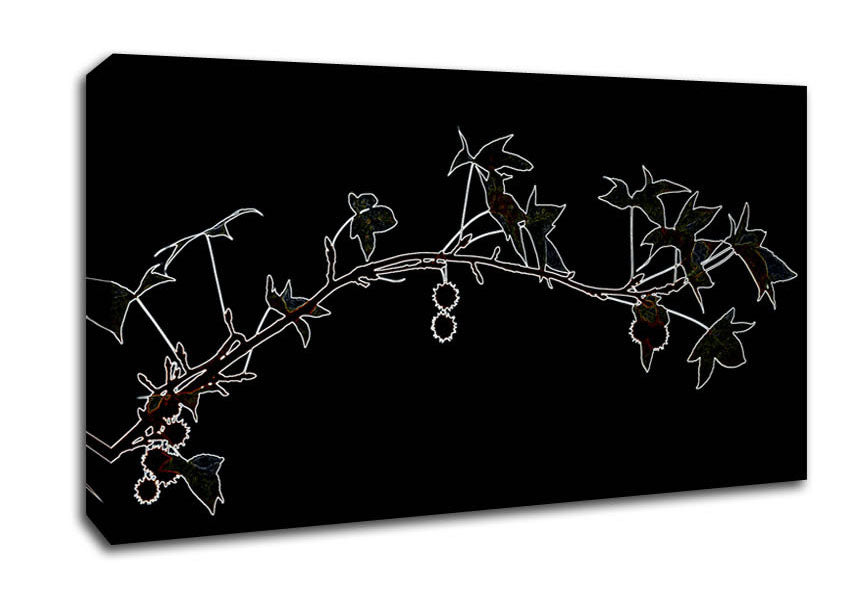 Abstarct Neon Floral 33 Canvas Wall Art