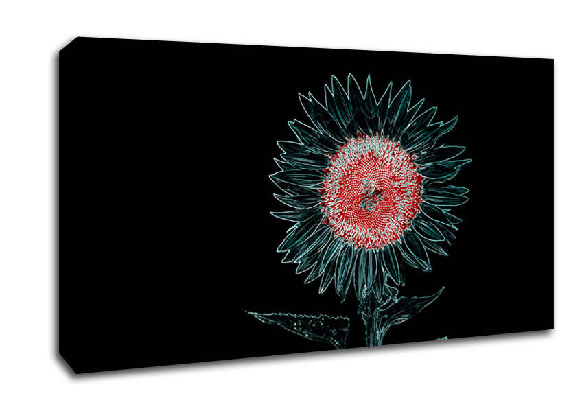 Abstarct Neon Floral 20 Canvas Wall Art