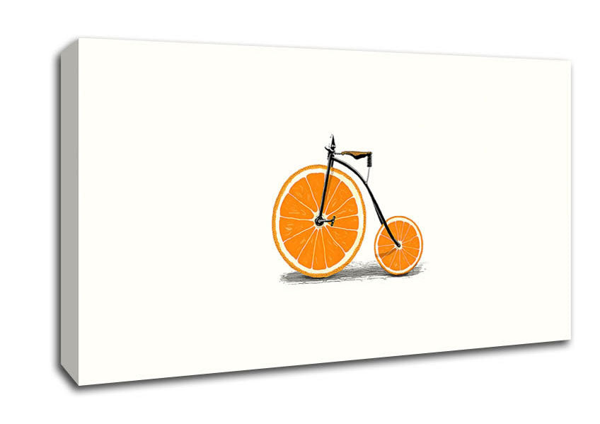 Orange Bicycle Canvas Wall Art