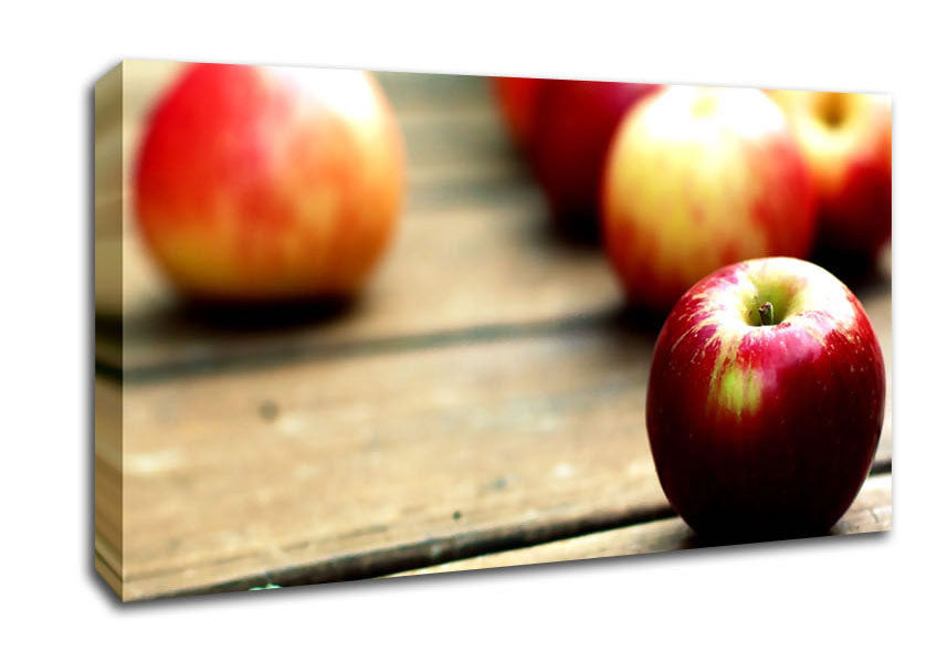 Red Apples Close Up Canvas Wall Art