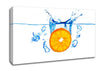 Orange Splash Canvas Wall Art