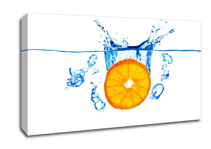 Orange Splash Canvas Wall Art