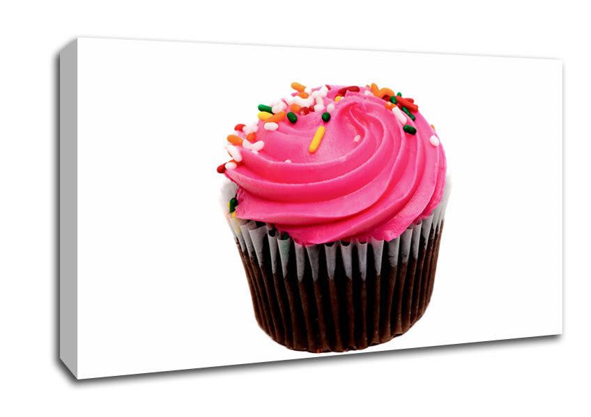 Pink Cupcake Sprinkle Canvas Wall Art