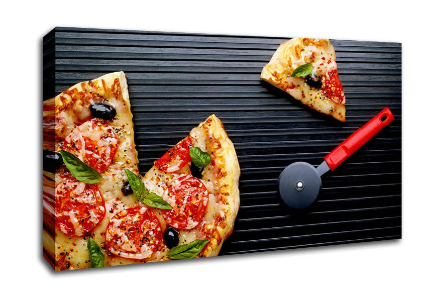 Pizza Sliced Canvas Wall Art