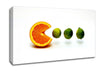 Lime Eating Orange Canvas Wall Art