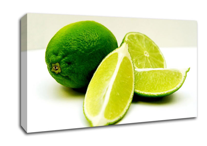 Lime Wedges Canvas Wall Art