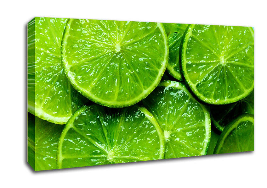 Lime Slices Canvas Wall Art
