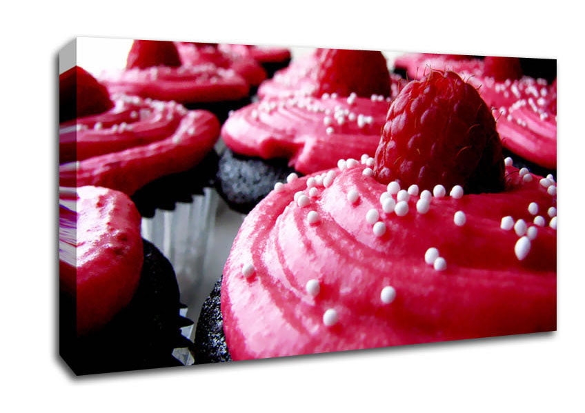 Pink Cupcakes Canvas Wall Art