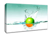 Orange Or Apple Splash Canvas Wall Art