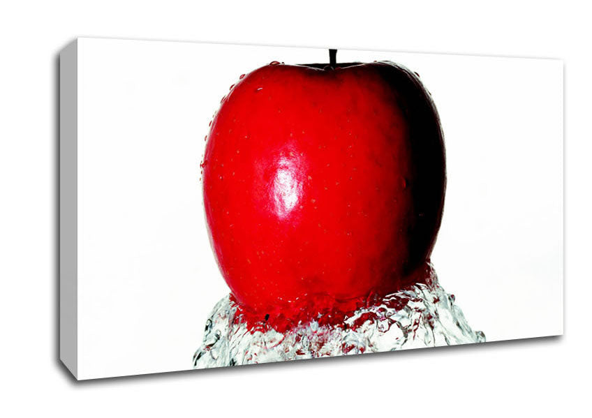Red Apple Wave Canvas Wall Art