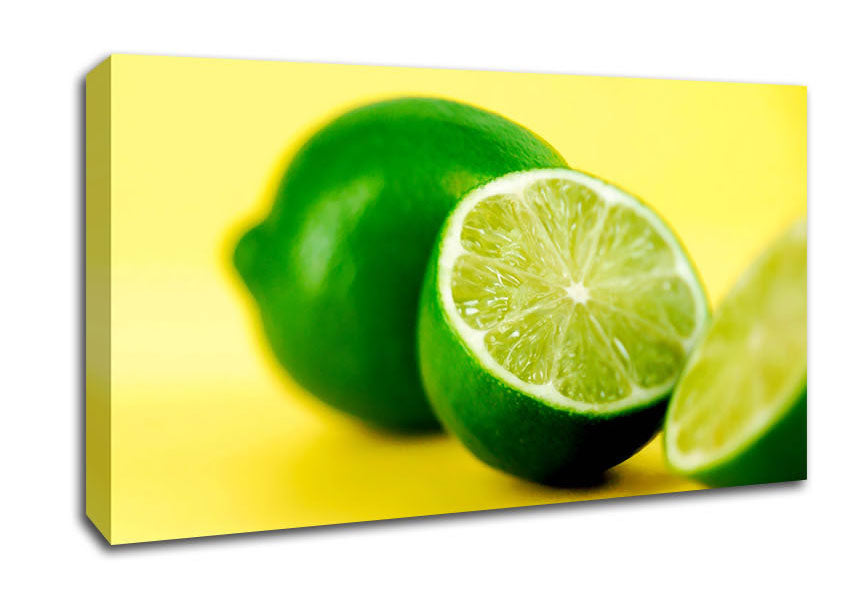 Lime Halves Canvas Wall Art