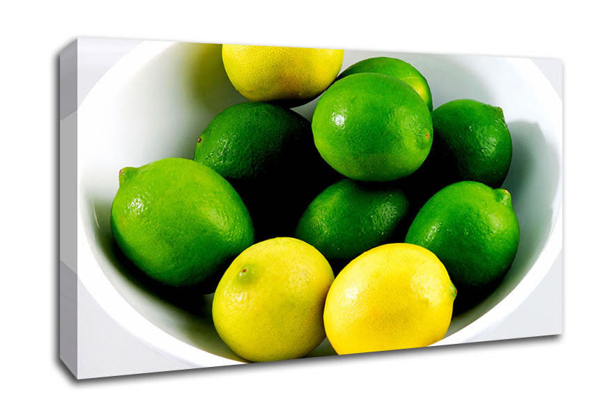 Lemon And Limes Canvas Wall Art