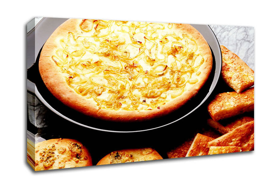 Garlic Bread Feast Canvas Wall Art